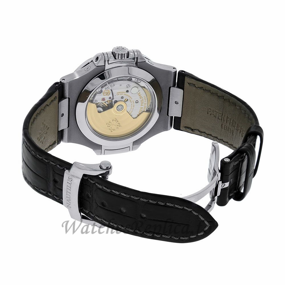 Patek Philippe Replica Nautilus Moon Phase Stainless-Steel 40MM Watch 5726A001 - WatchesReplica.is