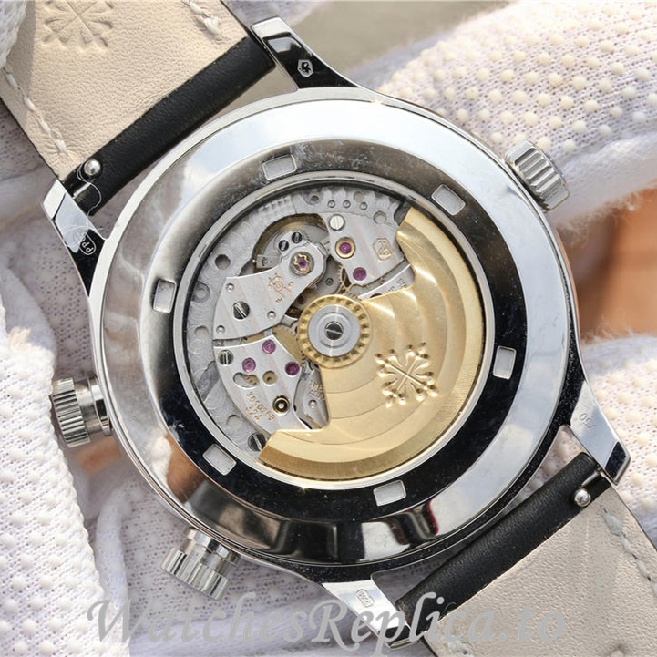 Patek Philippe Replica Calatrava 5524 Leather strap 42MM - WatchesReplica.is