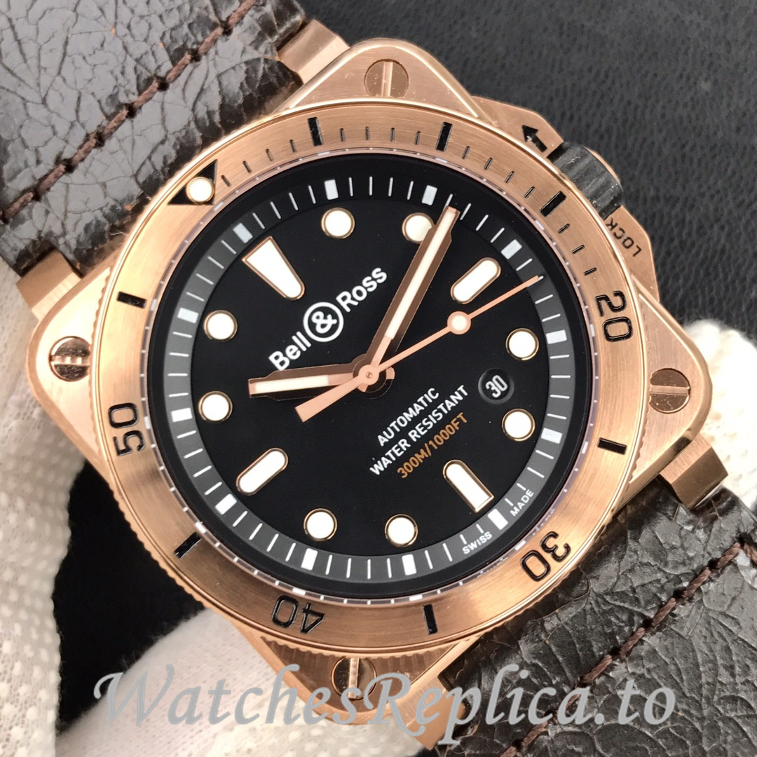 Bell Ross Replica BR 03 BR03-92 Leather strap 42MM - WatchesReplica.is