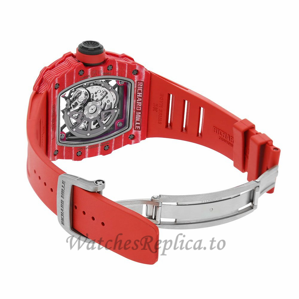 Richard Mille Replica RM35-02 Rafael Nadal Red Quartz TPT 49MM Watch 69878 - WatchesReplica.is