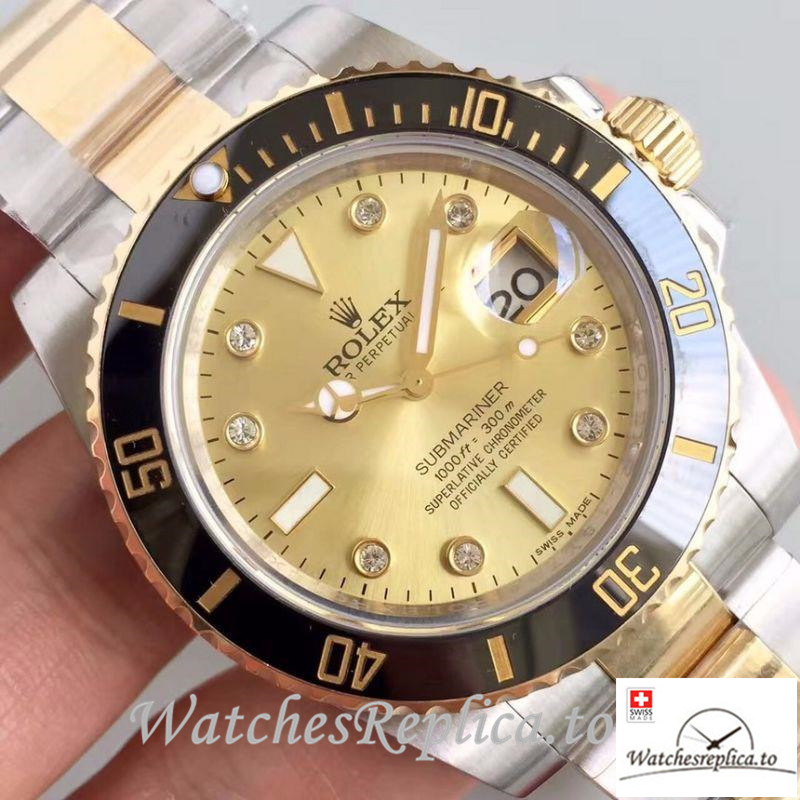 Swiss Rolex Submariner Date Replica 116613LN 001 Black Bezel 40MM - WatchesReplica.is