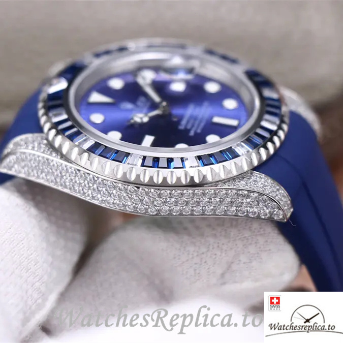 Swiss Rolex Submariner Replica 116610LV Rubber strap 40MM - WatchesReplica.is