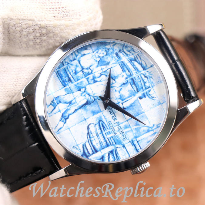 Patek Philippe Replica Calatrava 5089G-061 Leather strap 38.6MM - WatchesReplica.is