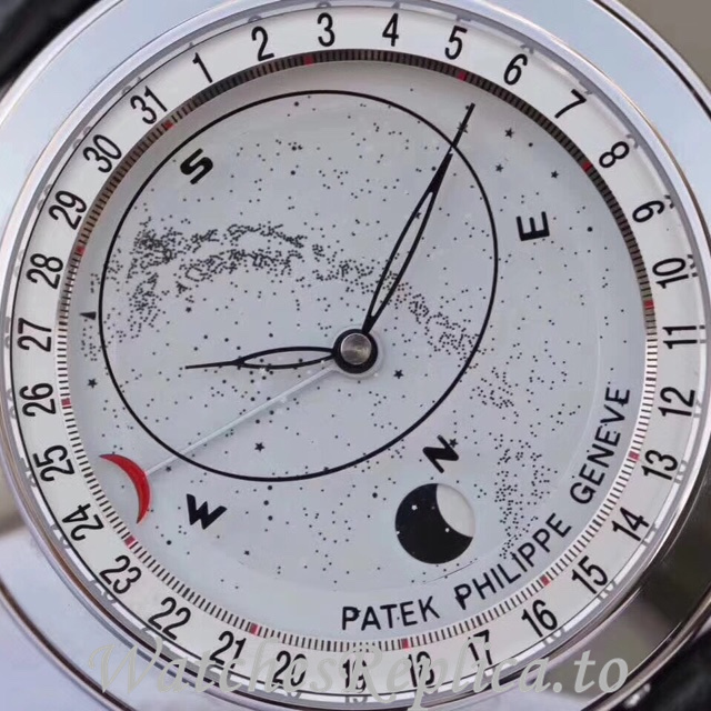 Patek Philippe Replica Complications 6102 Leather strap 44MM - WatchesReplica.is