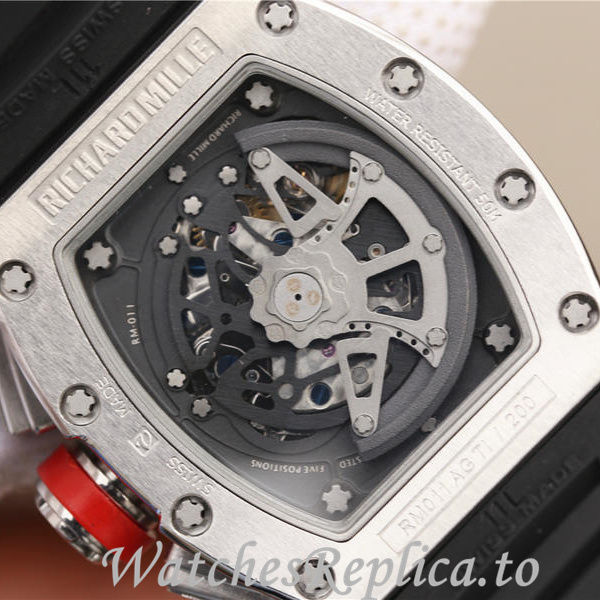Richard Mille Replica RM011 Rubber strap 50MM - WatchesReplica.is