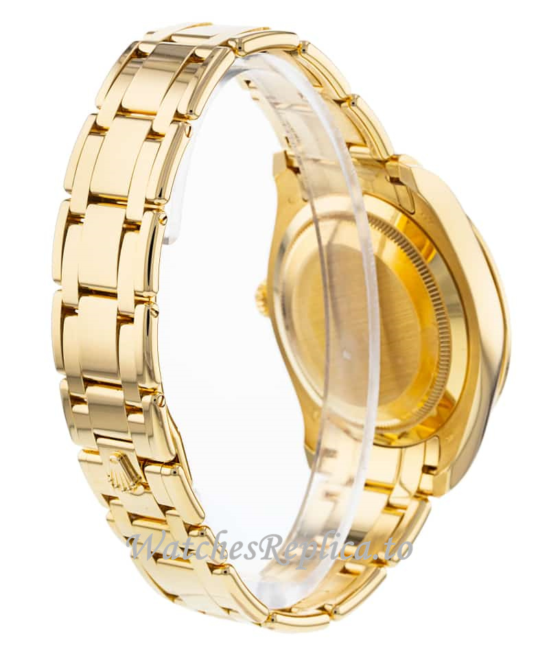 Replica Rolex Datejust 86348SABLV 39MM Yellow Gold strap Ladies Watch - WatchesReplica.is