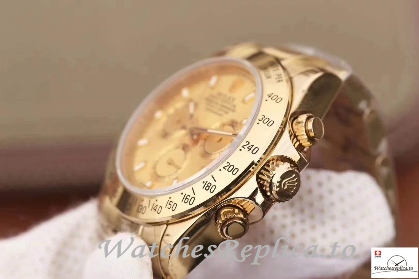 Swiss Rolex Daytona Cosmograph Replica 116503 004 Gold Strap 40MM - WatchesReplica.is