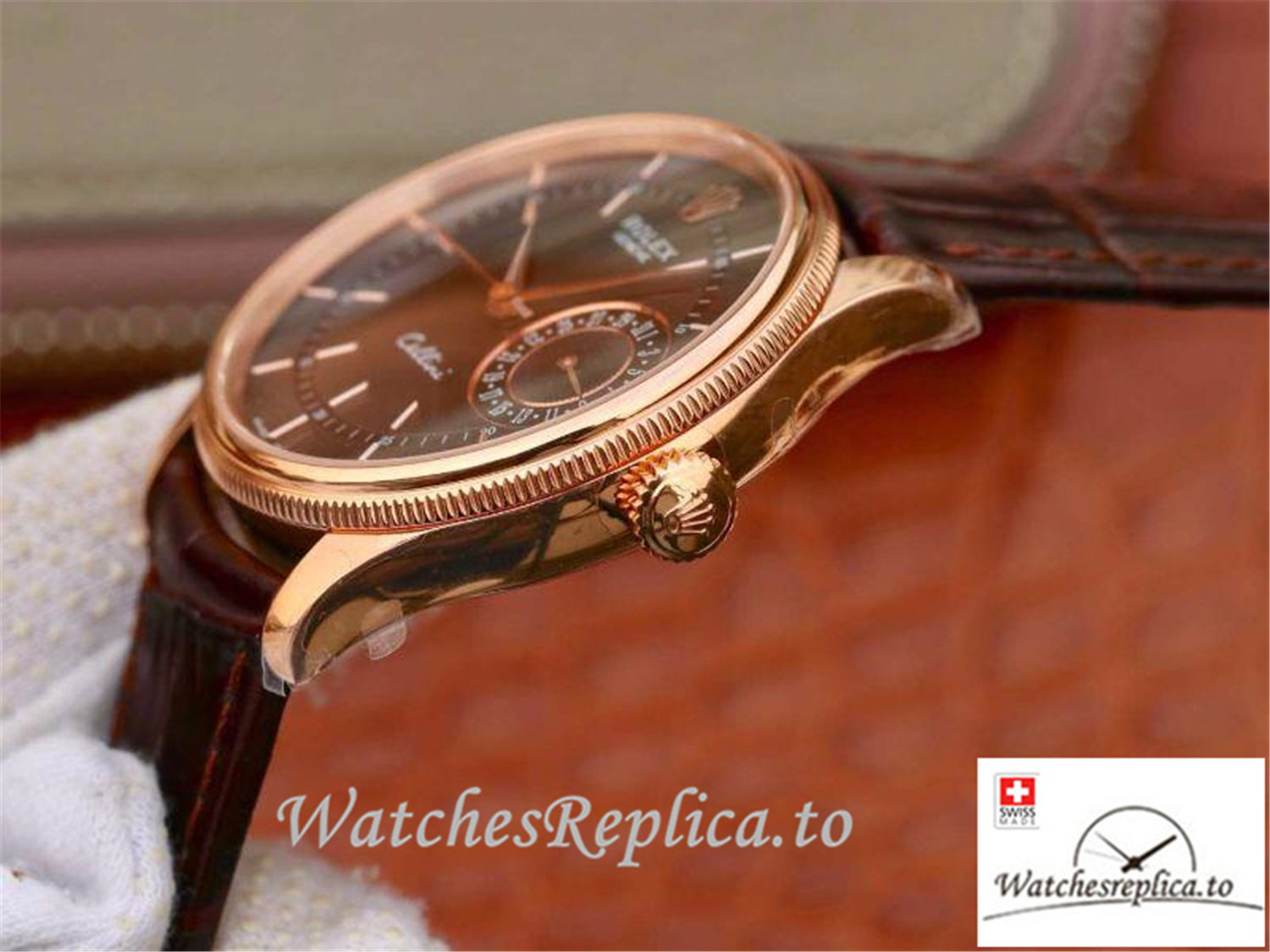 Swiss Rolex Celini Replica 50515 Black Dial 39MM - WatchesReplica.is