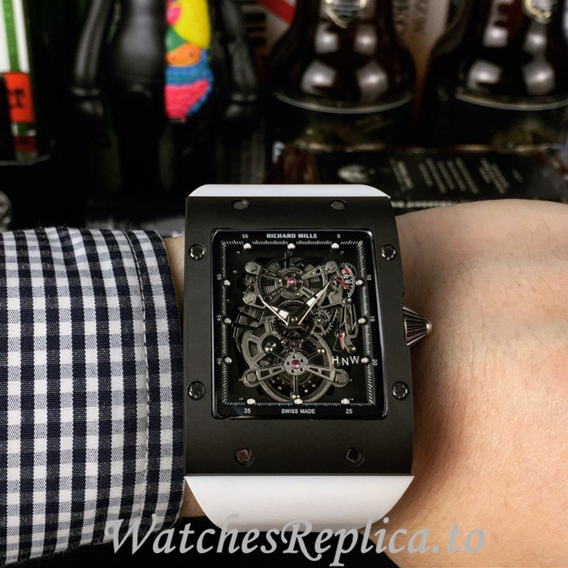Richard Mille Replica RM016 Rubber strap 50MM - WatchesReplica.is