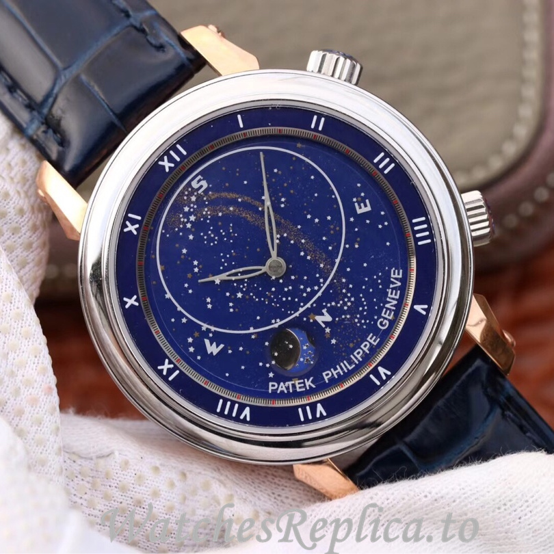 Patek Philippe Replica Complications 5102 Leather strap 43MM - WatchesReplica.is