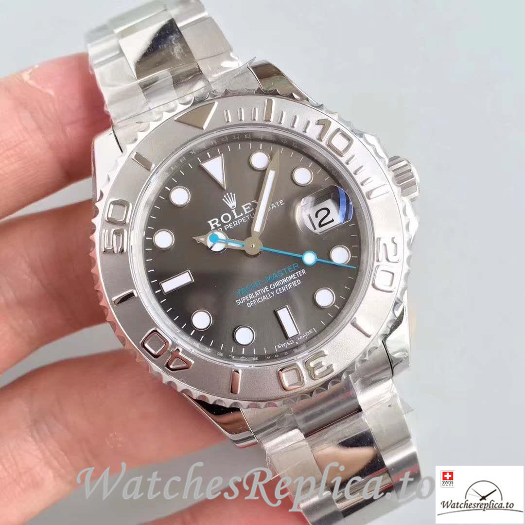 Swiss Rolex Yacht Master Replica 268622 Silver Bezel 40MM - WatchesReplica.is
