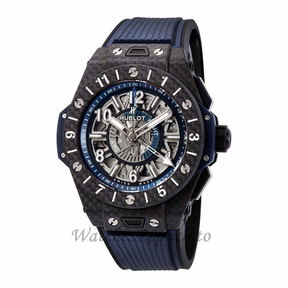 Hublot Replica Big Bang Unico Carbon GMT 45MM Watch 471.QX.7127.RX - WatchesReplica.is