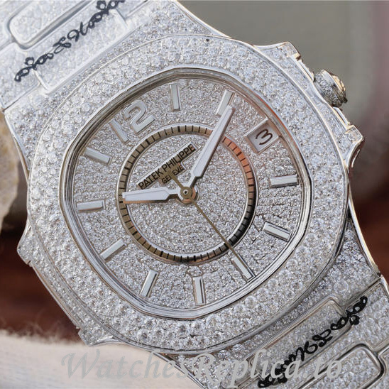 Patek Philippe Replica Nautilus 7021 White Gold strap 37MM - WatchesReplica.is