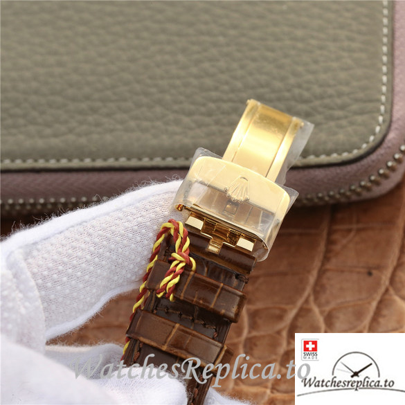 Swiss Rolex Day-Date Replica 118138 Leather strap 36MM - WatchesReplica.is