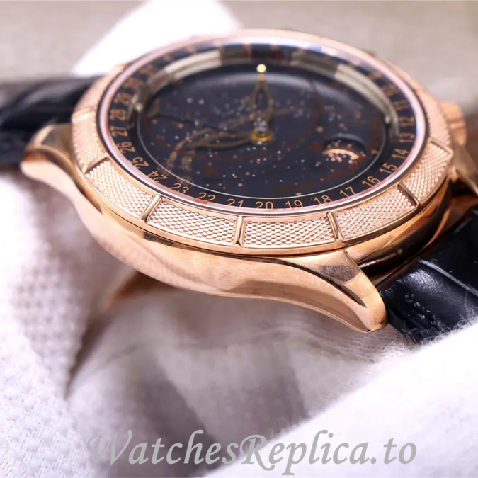 Patek Philippe Replica Complications Leather strap 42MM - WatchesReplica.is