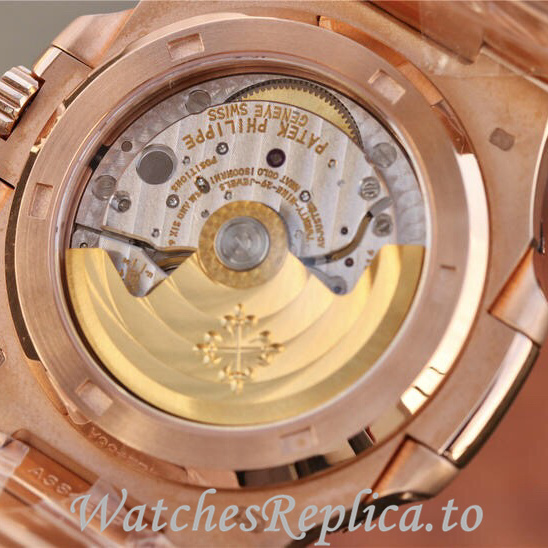Patek Philippe Replica Nautilus Rose Gold strap 40MM - WatchesReplica.is
