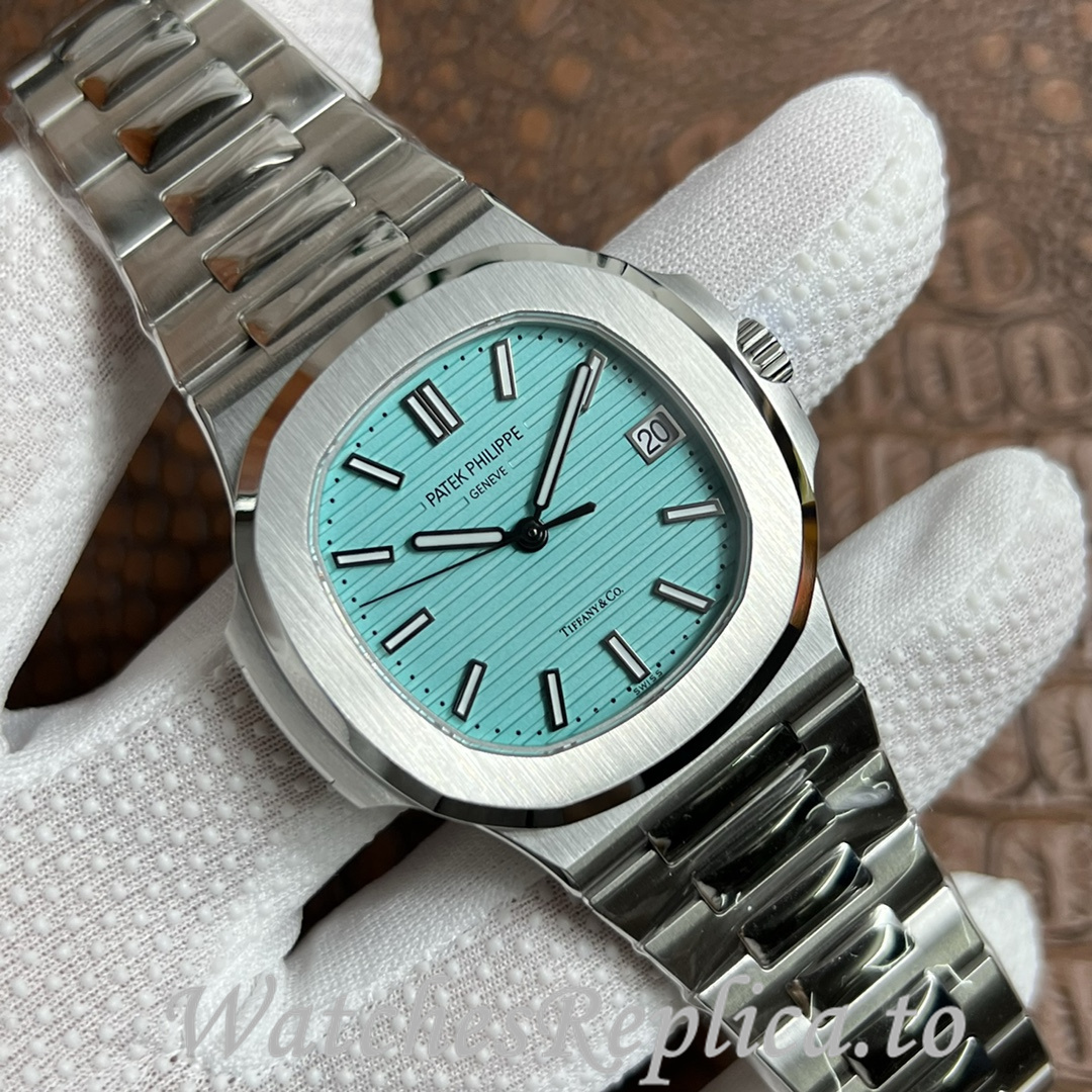 Patek Philippe Replica Nautilus 5711 Platinum strap 40MM - WatchesReplica.is