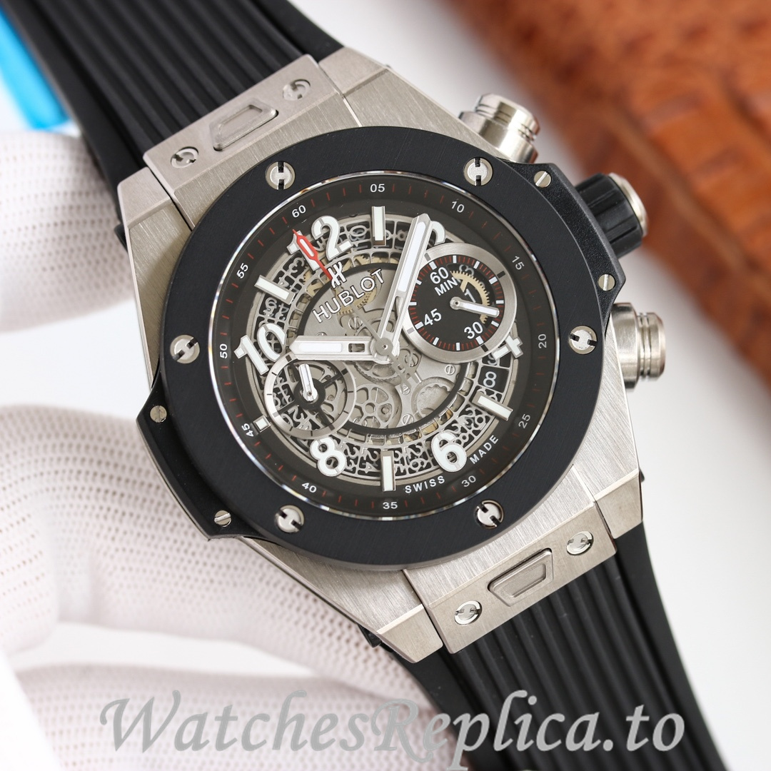 Hublot Replica Big Bang Elemental Material Chronograph v2 Rubber strap 45MM - WatchesReplica.is