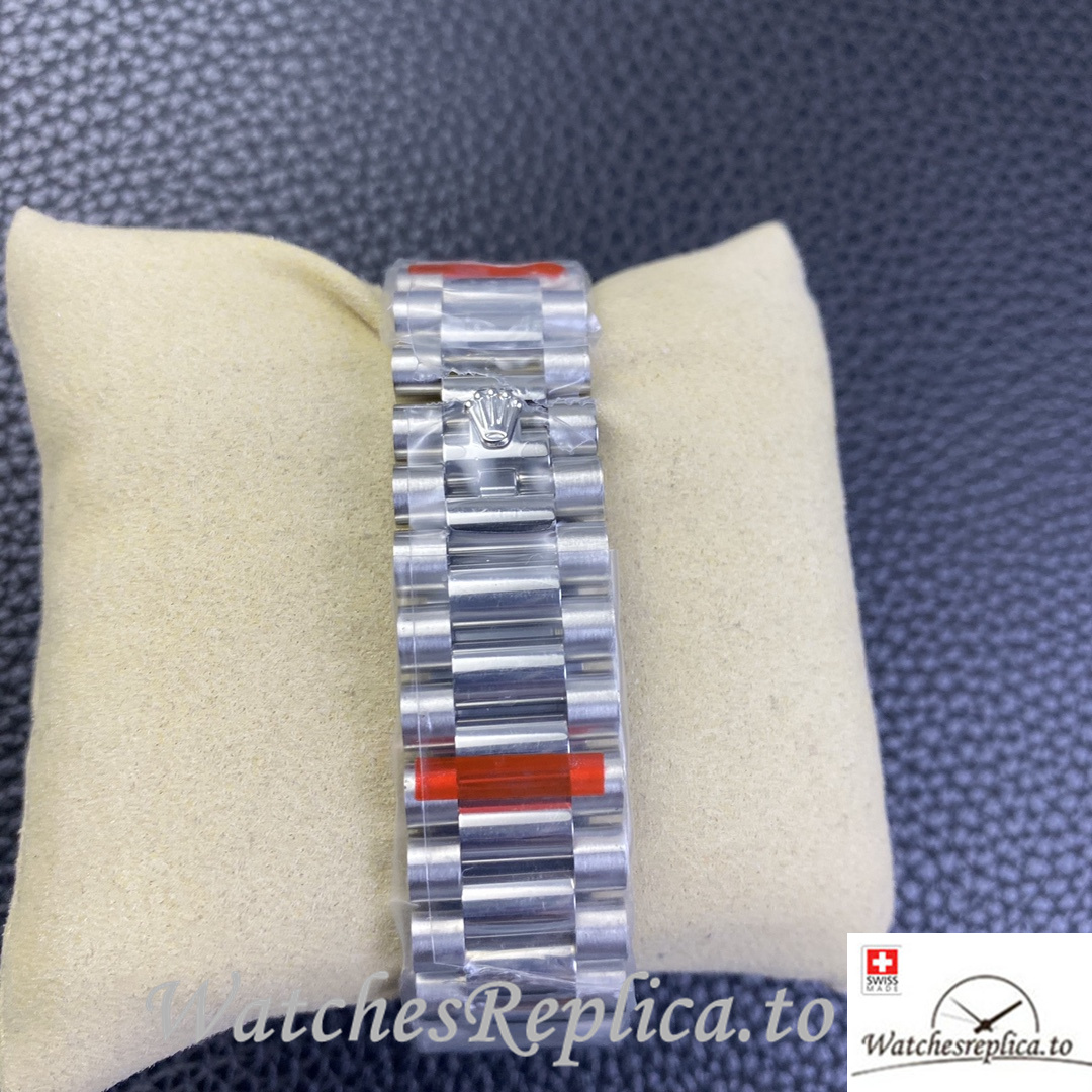 Swiss Rolex Day Date Replica 218399 Stainless steel strap 40MM - WatchesReplica.is