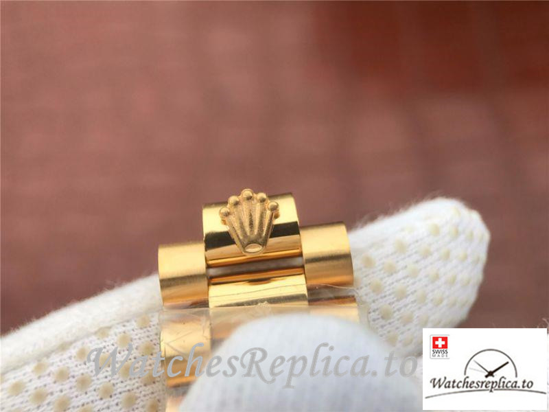 Swiss Rolex Day Date II Replica 218238 Yellow Gold Strap 40MM - WatchesReplica.is