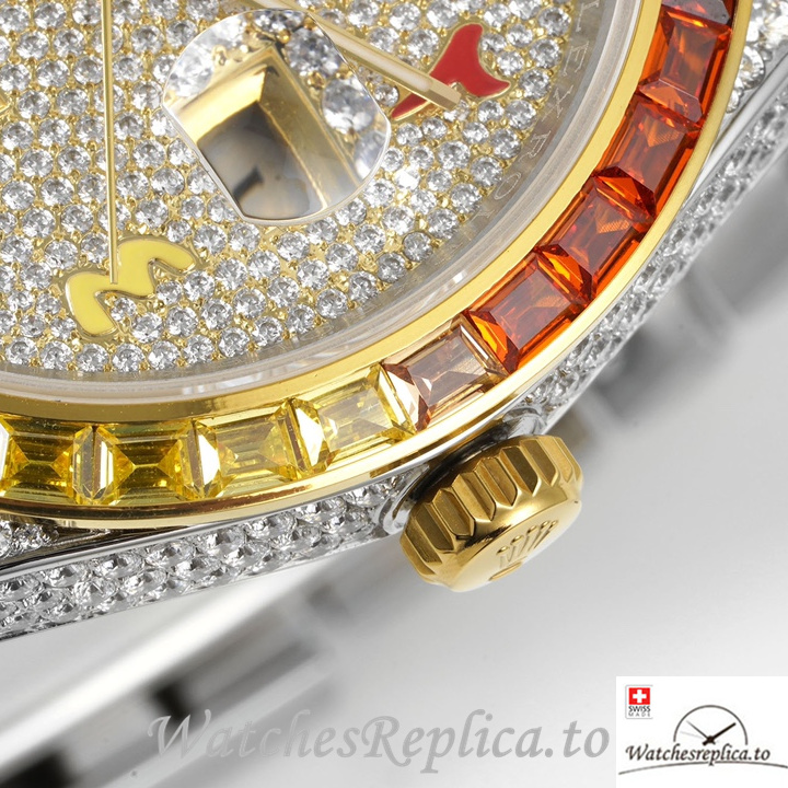 Swiss Rolex Datejust Replica 1263341 0018 Stainless steel strap 41MM Yellow Gold - WatchesReplica.is