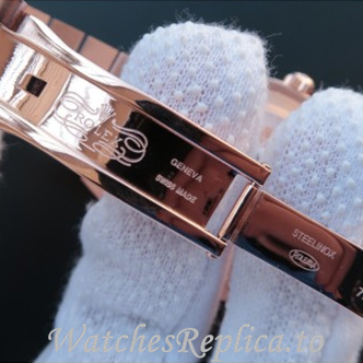 Swiss Rolex Day Date Replica 218399 Rose Gold strap 41MM - WatchesReplica.is