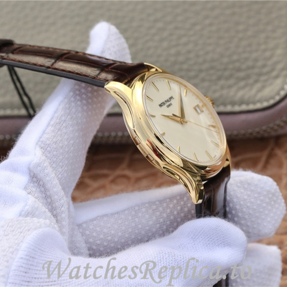 Patek Philippe Replica Calatrava 5227 Leather strap 39MM - WatchesReplica.is