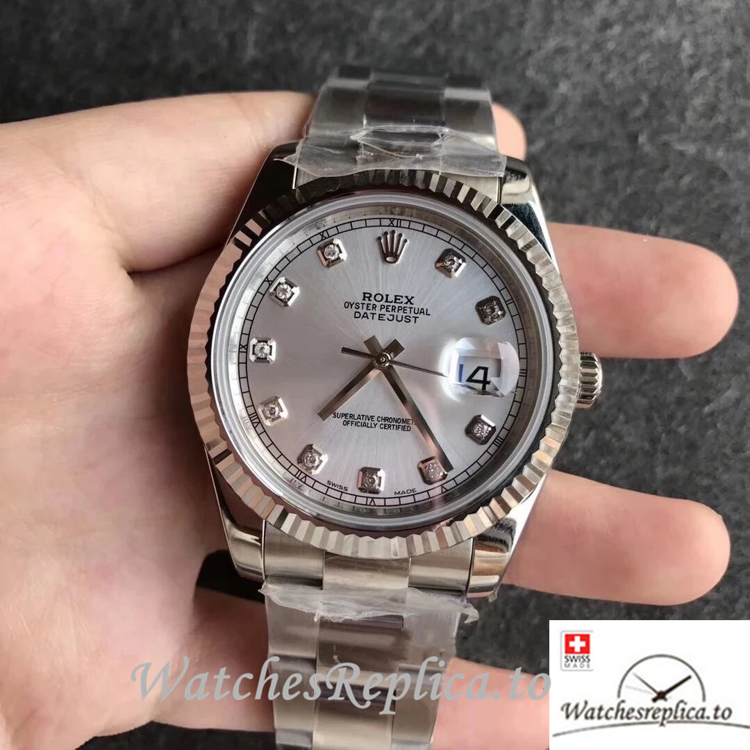 Swiss Rolex Datejust Replica 116234 Stainless steel strap 36MM - WatchesReplica.is