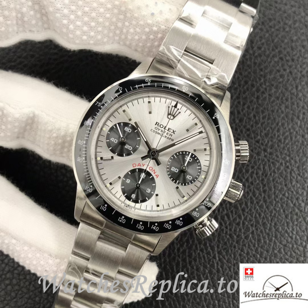 Swiss Rolex Daytona Replica 6239 Stainless steel strap 37MM - WatchesReplica.is