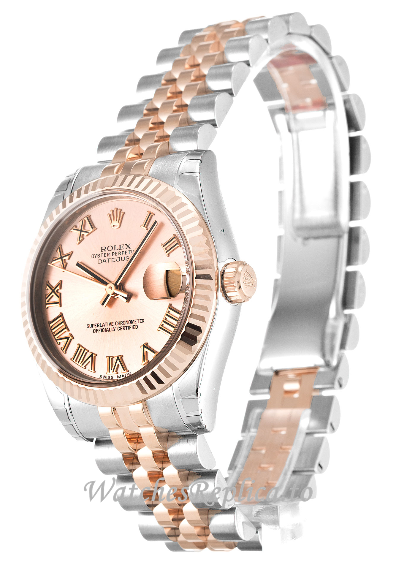 Rolex Mid Size Datejust Pink Dial 178271 - WatchesReplica.is