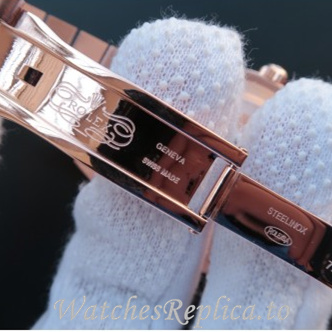 Swiss Rolex Day Date Replica 218399 Rose Gold strap 41MM - WatchesReplica.is
