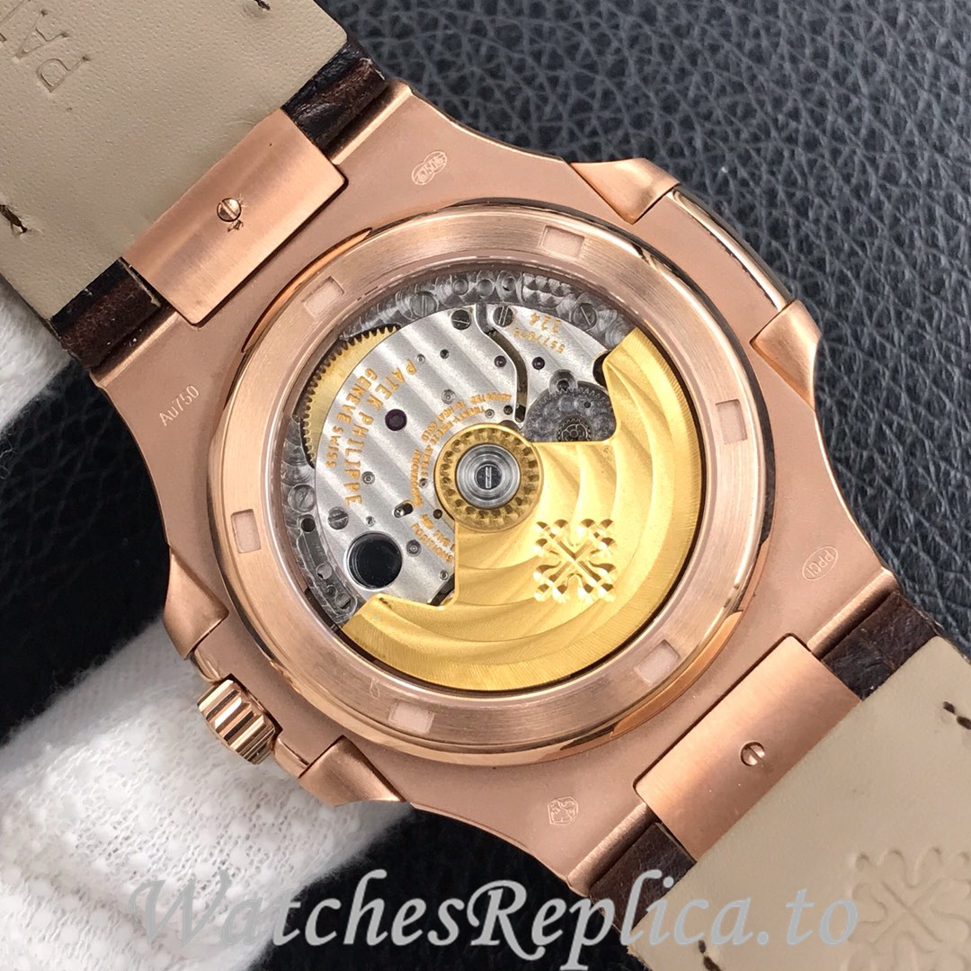 Patek Philippe Replica Nautilus 5711 Leather strap 40MM - WatchesReplica.is