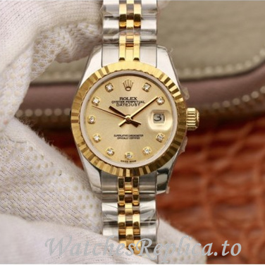 Swiss Rolex Datejust Replica 279383 Stainless steel strap 28MM - WatchesReplica.is