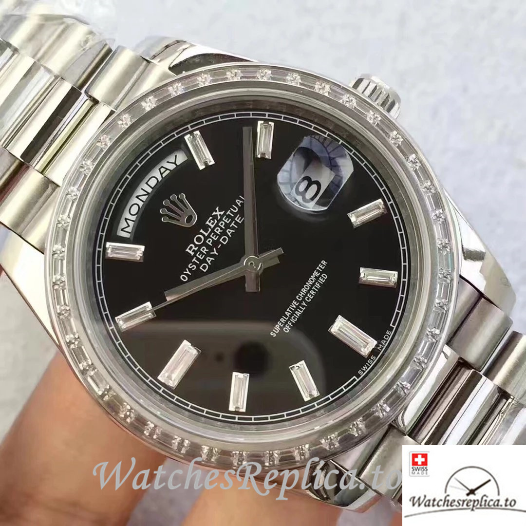 Swiss Rolex Day-Date Replica 228396 Stainless steel strap 40MM - WatchesReplica.is