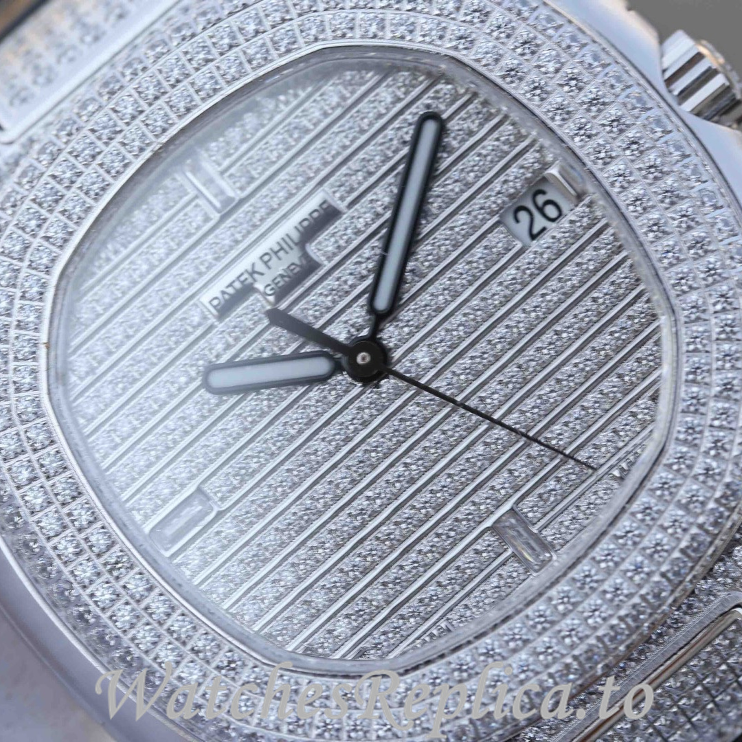 Patek Philippe Replica Nautilus Leather strap 40MM - WatchesReplica.is