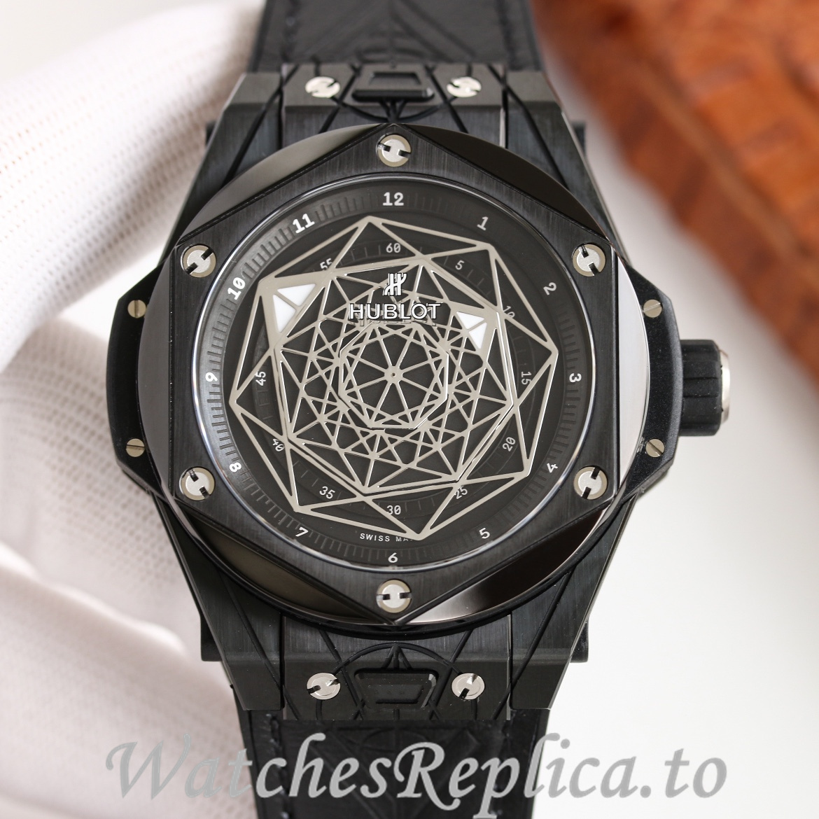Hublot Replica Big Bang Elemental Material Chronograph v2 Rubber strap 45MM - WatchesReplica.is