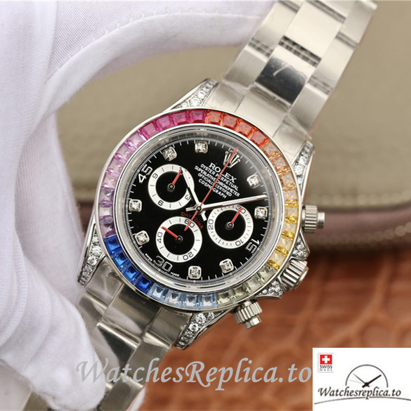 Swiss Rolex Daytona Replica 116598RBOW Stainless steel strap 40MM - WatchesReplica.is