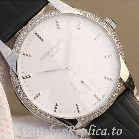 Patek Philippe Replica Calatrava 7122R-001 Leather strap 38MM - WatchesReplica.is