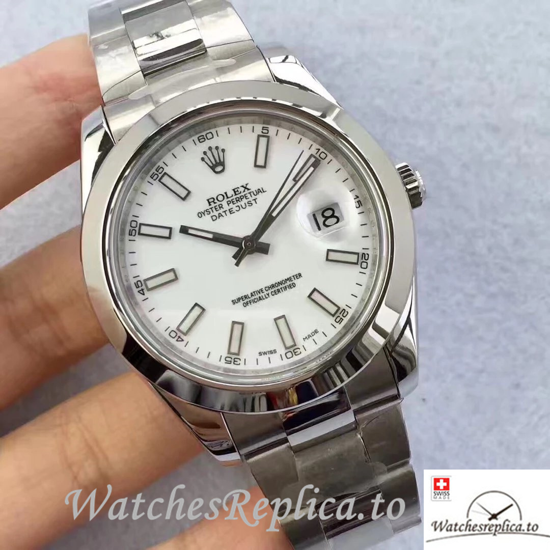 Swiss Rolex Datejust Replica 116300 Stainless steel strap 41MM - WatchesReplica.is
