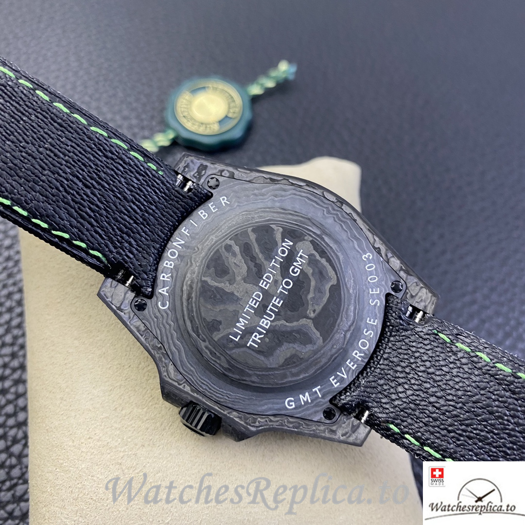 Swiss Rolex GMT Master Electro Carbon Carbon fiber strap 40MM - WatchesReplica.is