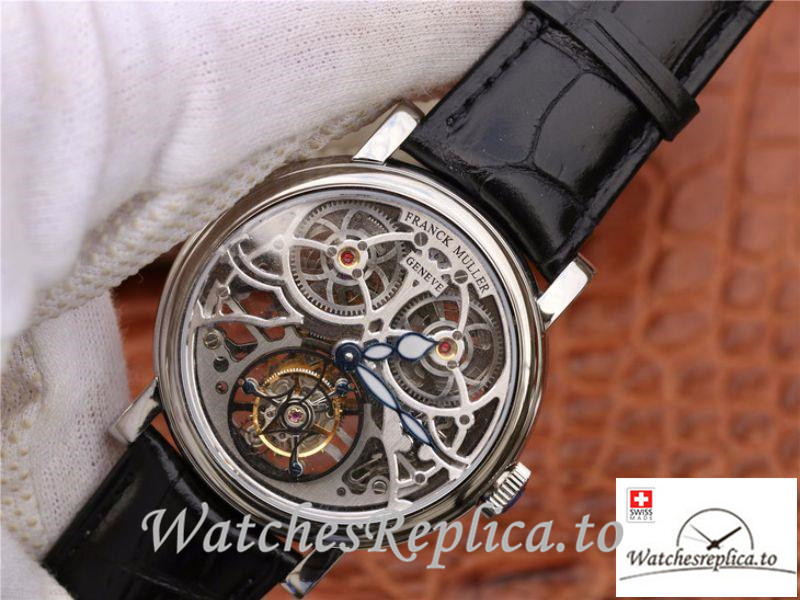 Swiss Franck Muller Giga Tourbillon Replica 7048 T G SQT BR Black Strap 43.6 MM - WatchesReplica.is
