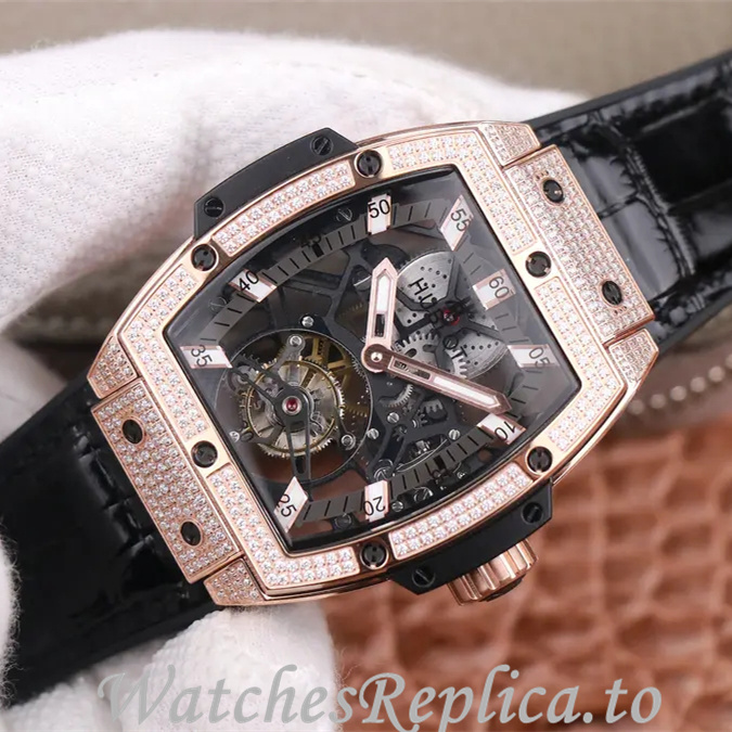 Hublot Replica MASTERPIECE Series Leather strap 45MM - WatchesReplica.is
