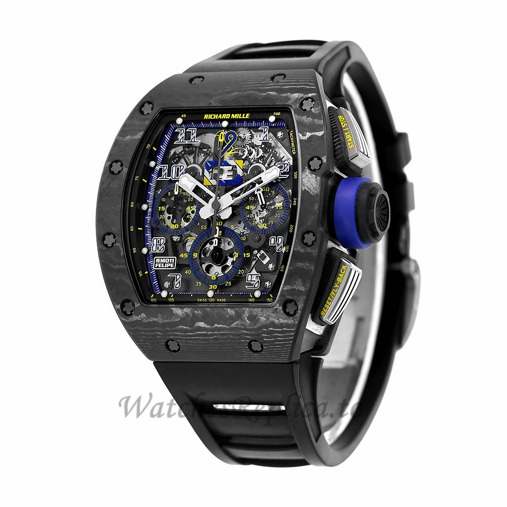 Richard Mille Replica Felipe Massa 10th Anniversary Titanium 50MM Watch M01107024 - WatchesReplica.is