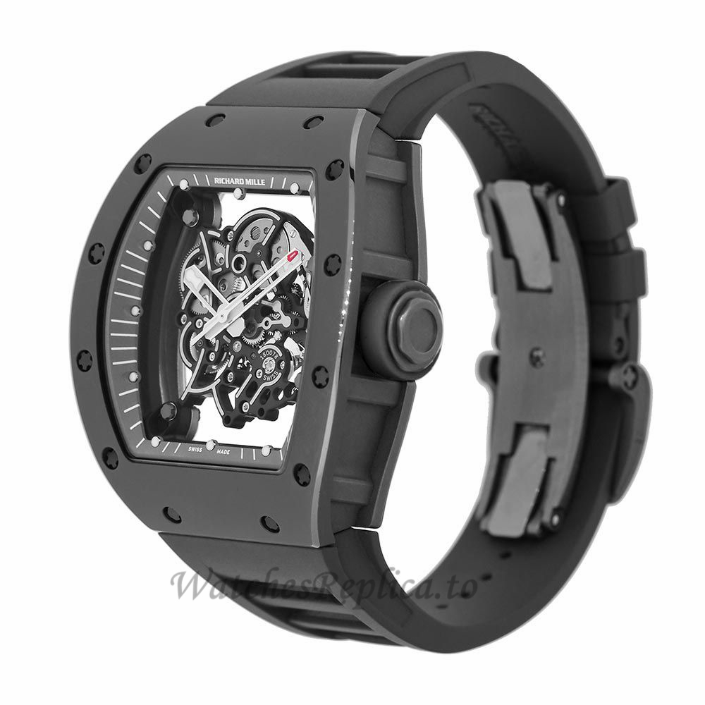 Richard Mille Replica RM055 Bubba Watson Grey Boutique Edition Ceramic 50MM Watch RM05507005 - WatchesReplica.is