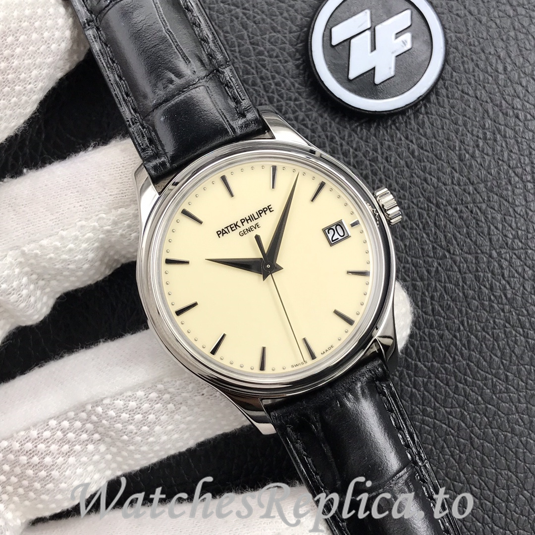 Patek Philippe Replica Calatrava 5227 Leather strap 39MM - WatchesReplica.is