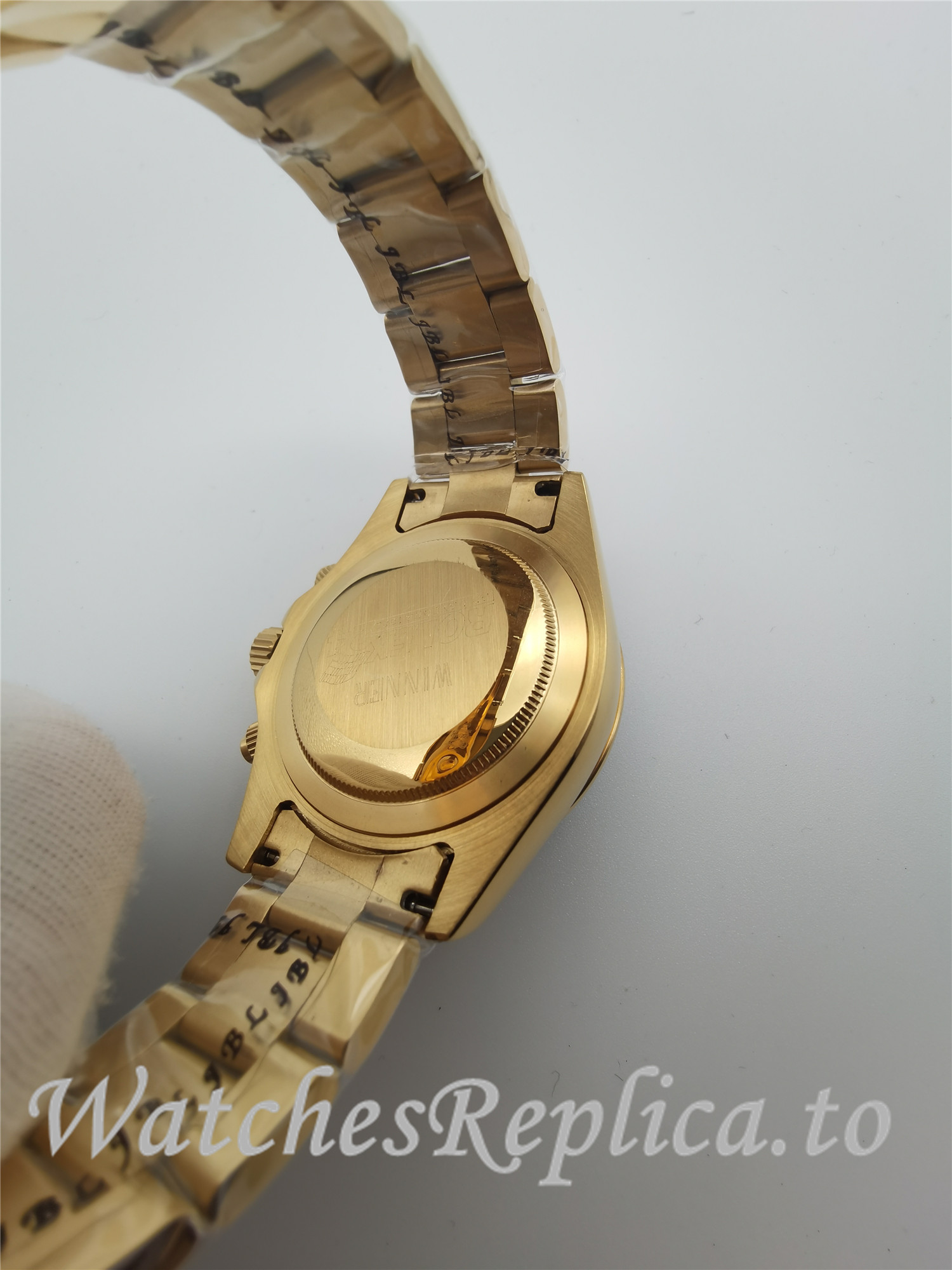 Swiss Rolex Daytona Cosmograph Replica 116508 Yellow Gold Strap 40MM - WatchesReplica.is