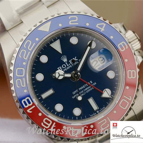 Swiss Rolex GMT-Master Replica 126719blro-0003 Stainless steel strap 40MM - WatchesReplica.is