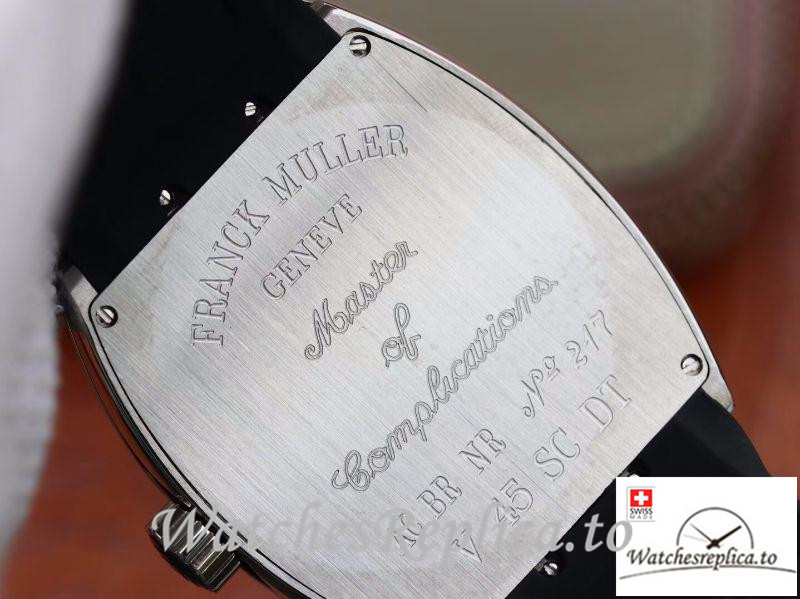Swiss Franck Muller Vanguard Replica V45-04 Black Strap 45MM - WatchesReplica.is