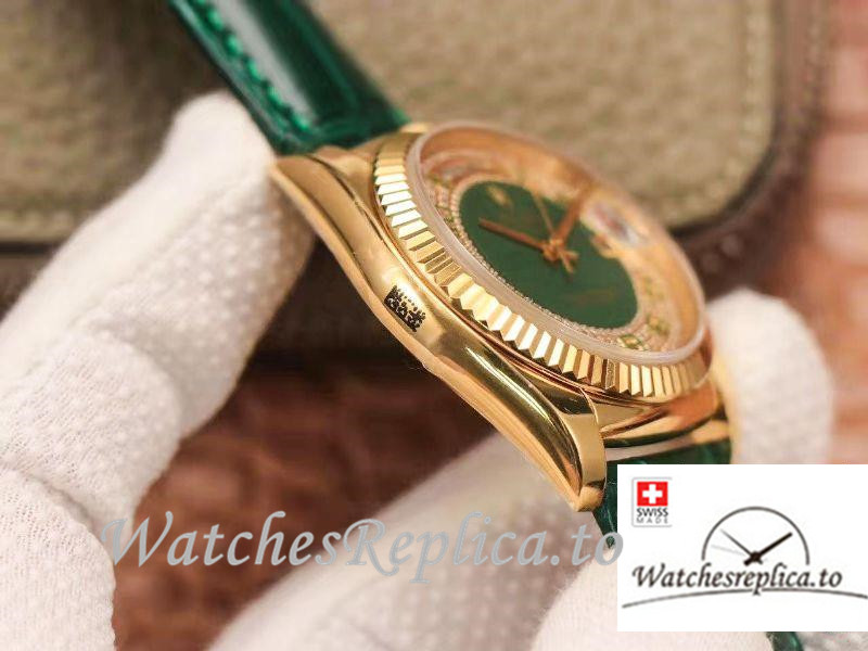 Swiss Rolex Day-Date Replica 118118 Number Markers 36MM - WatchesReplica.is