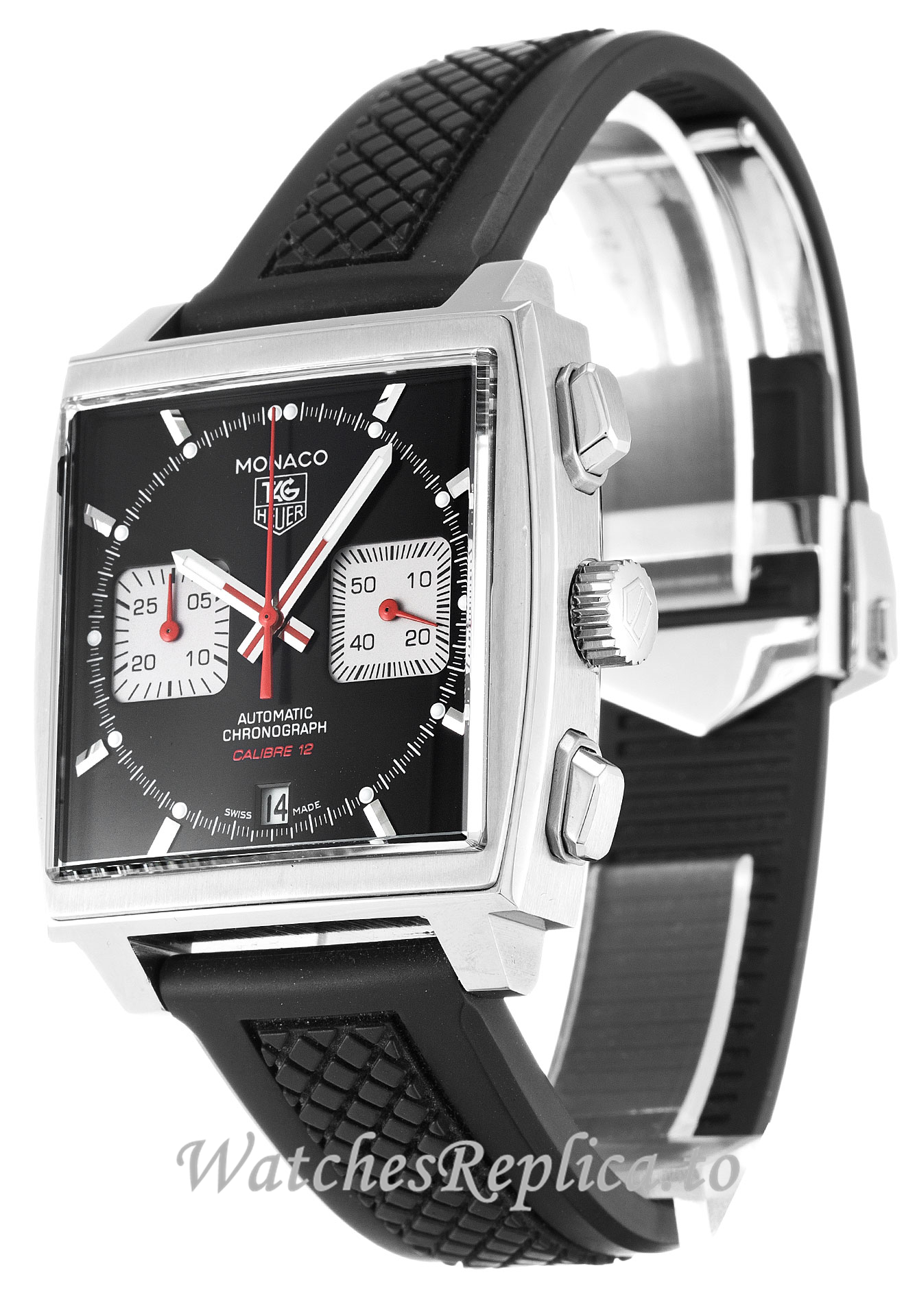 Tag Heuer Monaco Black Dial CAW2114.FT6021-39 MM - WatchesReplica.is